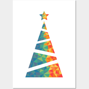 Christmas tree geometric Posters and Art